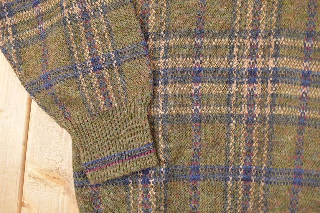 Vintage 1980s Florence Tricot Quarter Button Knit Sweater Men's L from propervintagecanada