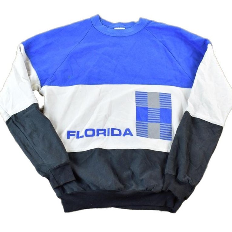 Vintage 1980s Florida Souvenir Colour Block Crewneck Sweatshirt Women's S-M from propervintagecanada