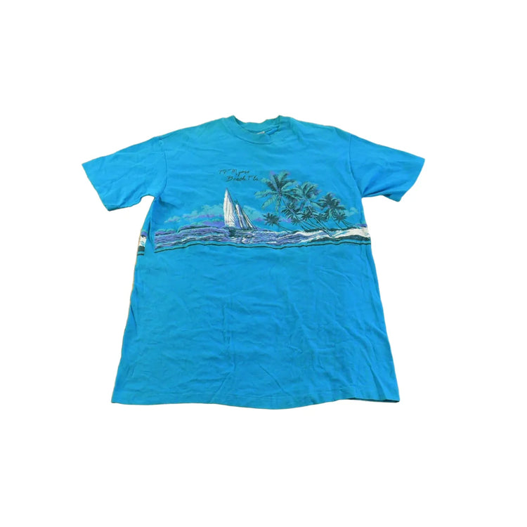 Vintage 1980s Fort Myers Brach Florida Theme Souvenir T-Shirt Men's M from propervintagecanada