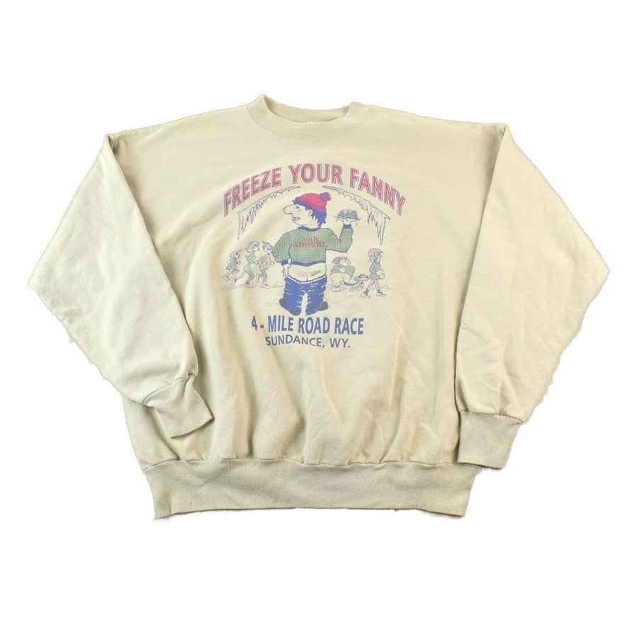 Vintage 1980s Freeze Your Fanny Funny Cartoon Crewneck Sweatshirt Men's XL from propervintagecanada