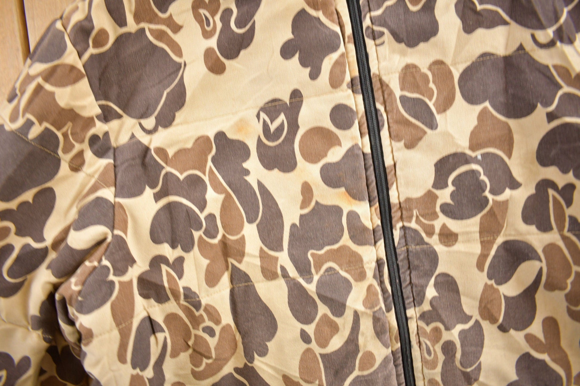 Vintage 1980s Frog Camo Reversible Hi Vis Hunting Jacket Men's XL from propervintagecanada