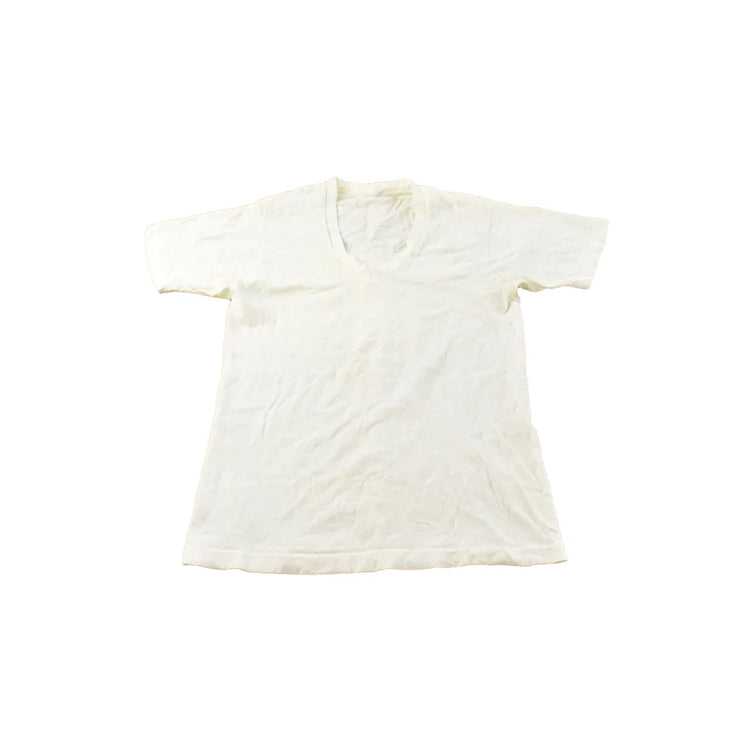 Vintage 1980s Fruit of the Loom Blank V-Neck T-Shirt Men's Small from propervintagecanada