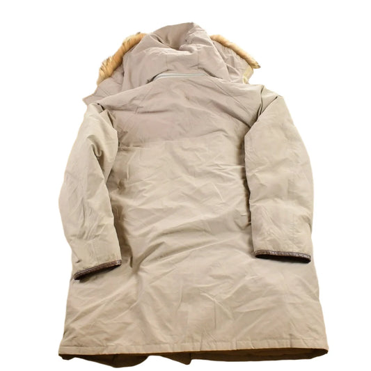Vintage 1980s Full Length Fur Hooded Puffer Jacket from propervintagecanada