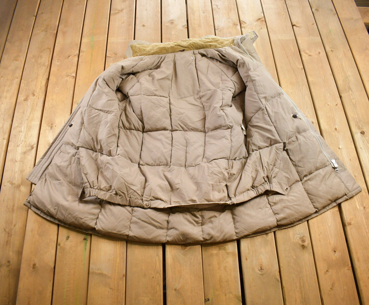 Vintage 1980s Full Length Fur Hooded Puffer Jacket from propervintagecanada
