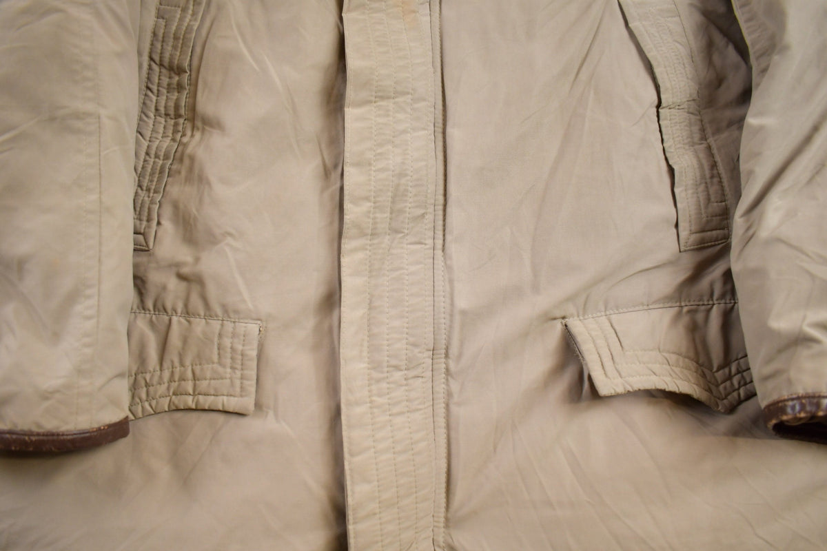 Vintage 1980s Full Length Fur Hooded Puffer Jacket from propervintagecanada