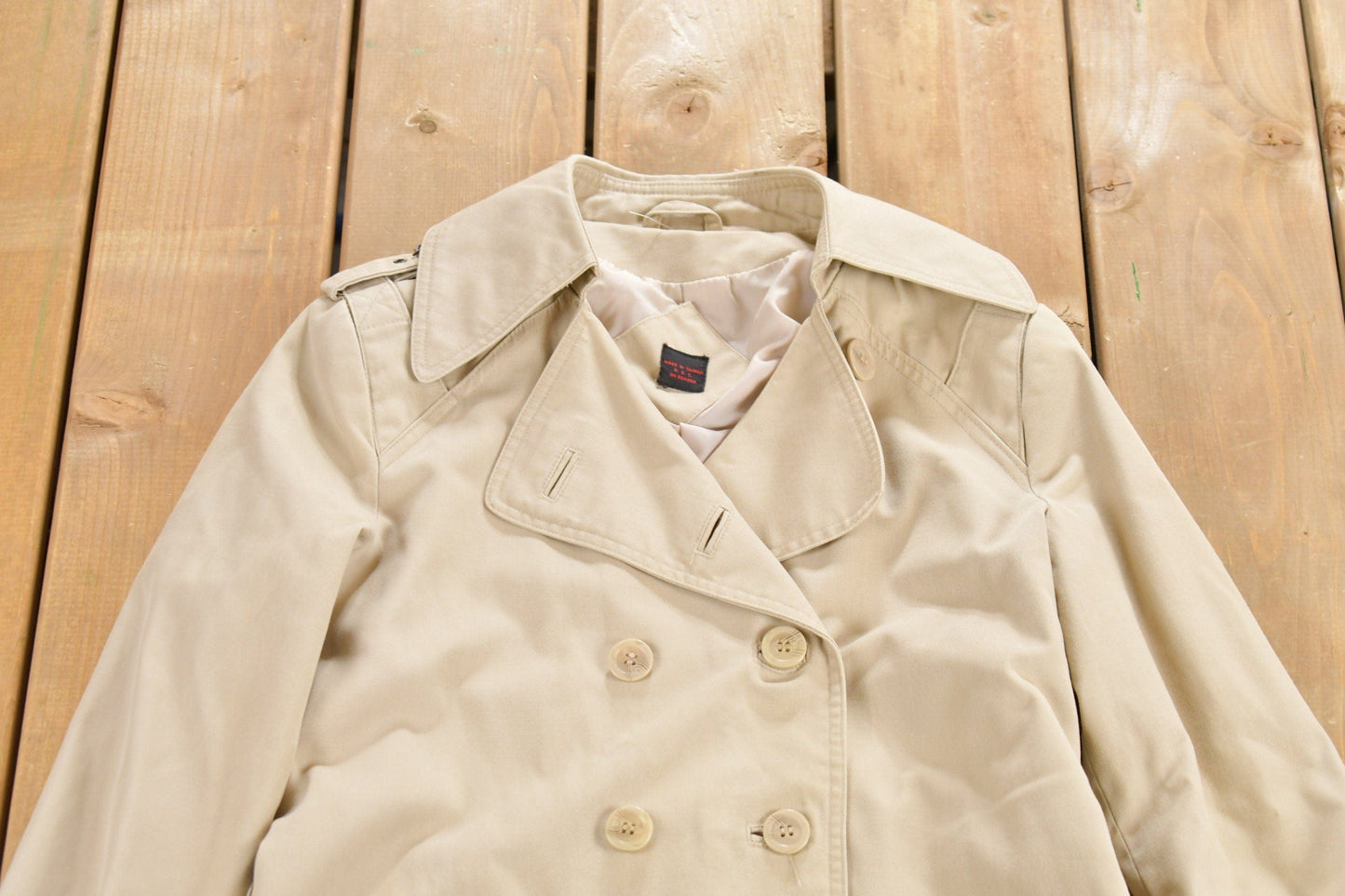 Vintage 1980s Full Length Trench Coat Men's Large from propervintagecanada