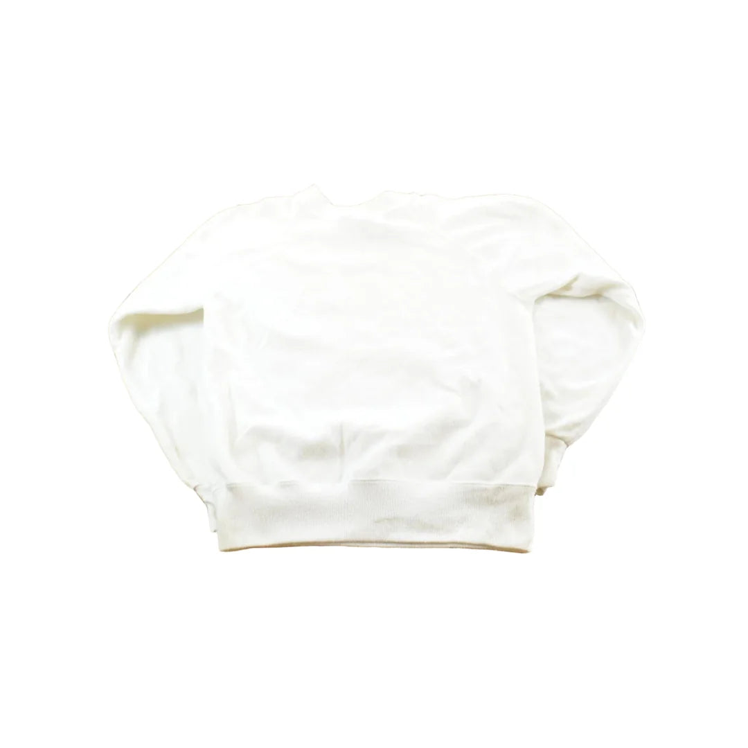 Vintage 1980s Gad-Abouts Blank White Crewneck Sweatshirt Men's S from propervintagecanada