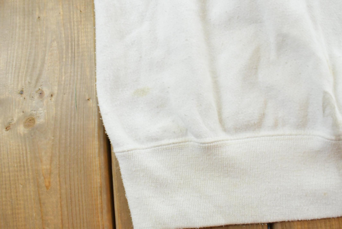 Vintage 1980s Gad-Abouts Blank White Crewneck Sweatshirt Men's S from propervintagecanada