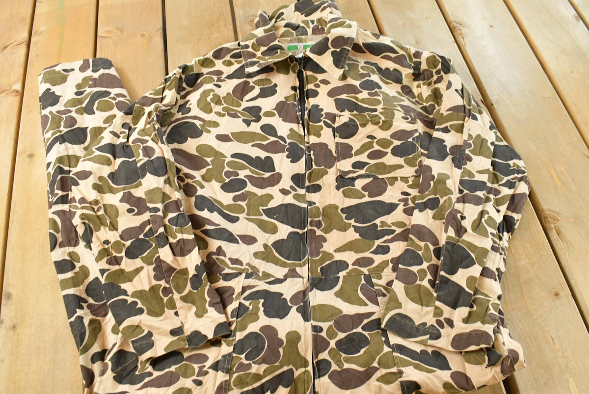 Vintage 1980s Game Winner Duck Camo Coveralls Men's 42 x 29 from propervintagecanada