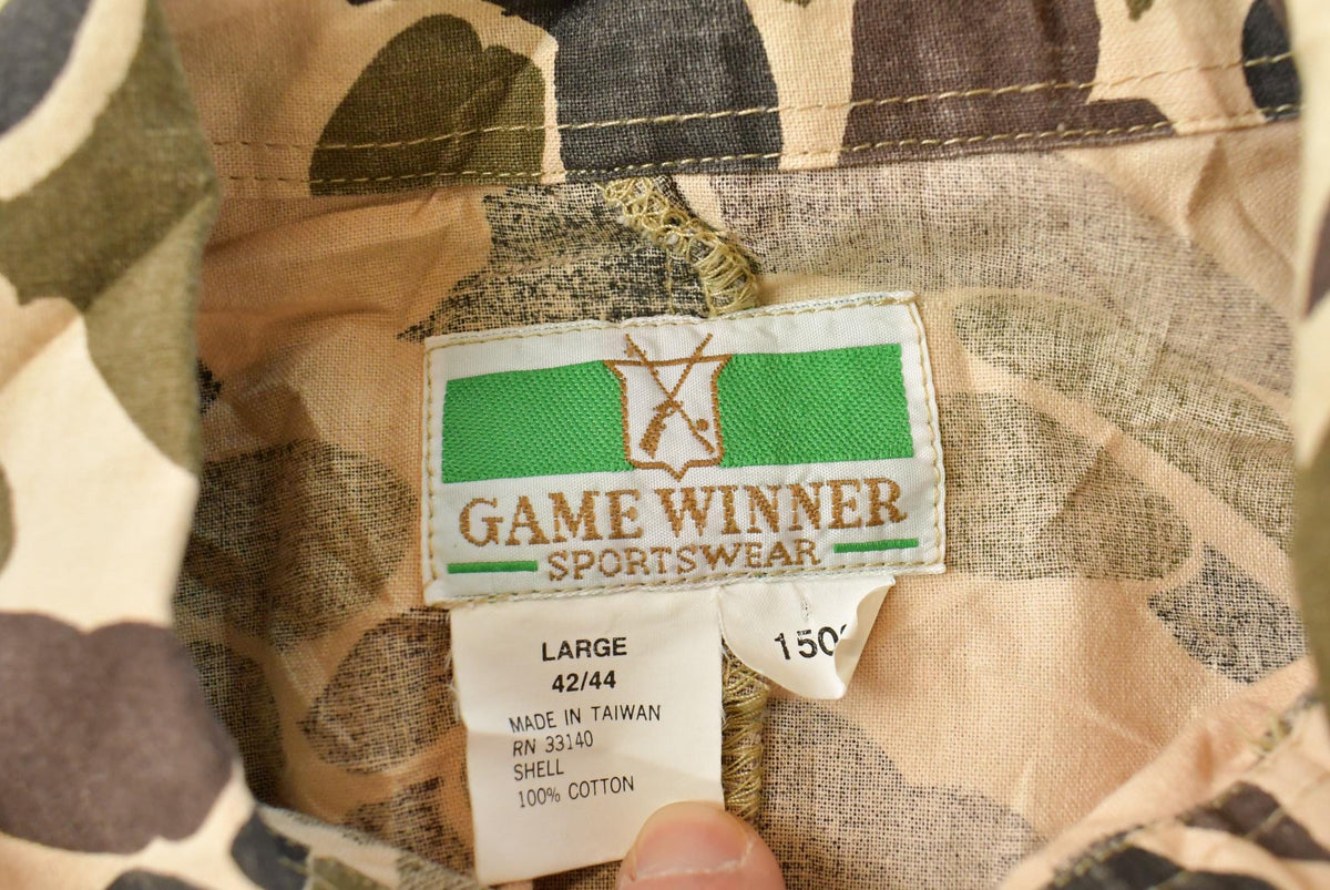 Vintage 1980s Game Winner Duck Camo Coveralls Men's 42 x 29 from propervintagecanada
