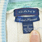 Vintage 1980s Gant Hand Framed Cable Knit Cotton Knit V-neck Sweater Mens from propervintagecanada