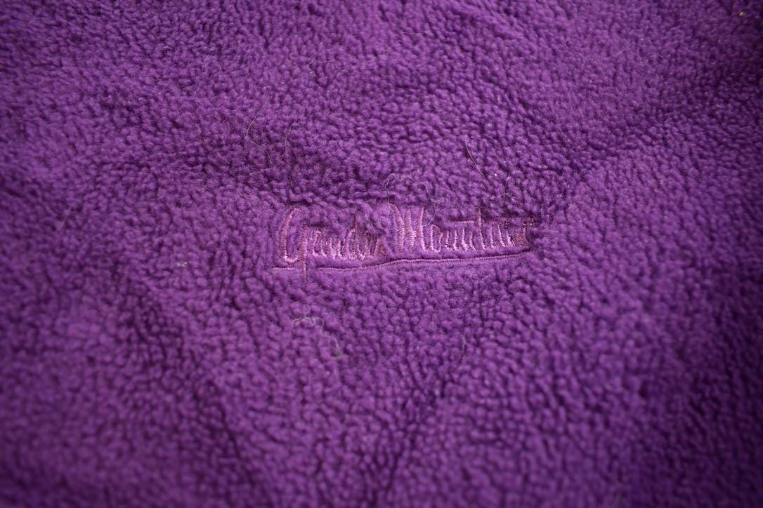 Vintage 1980s Garden Mountain Purple Fleece Sweater from propervintagecanada