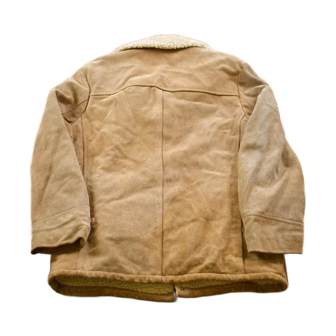 Vintage 1980s Genuine Leather Shearling Leather Jacket from propervintagecanada