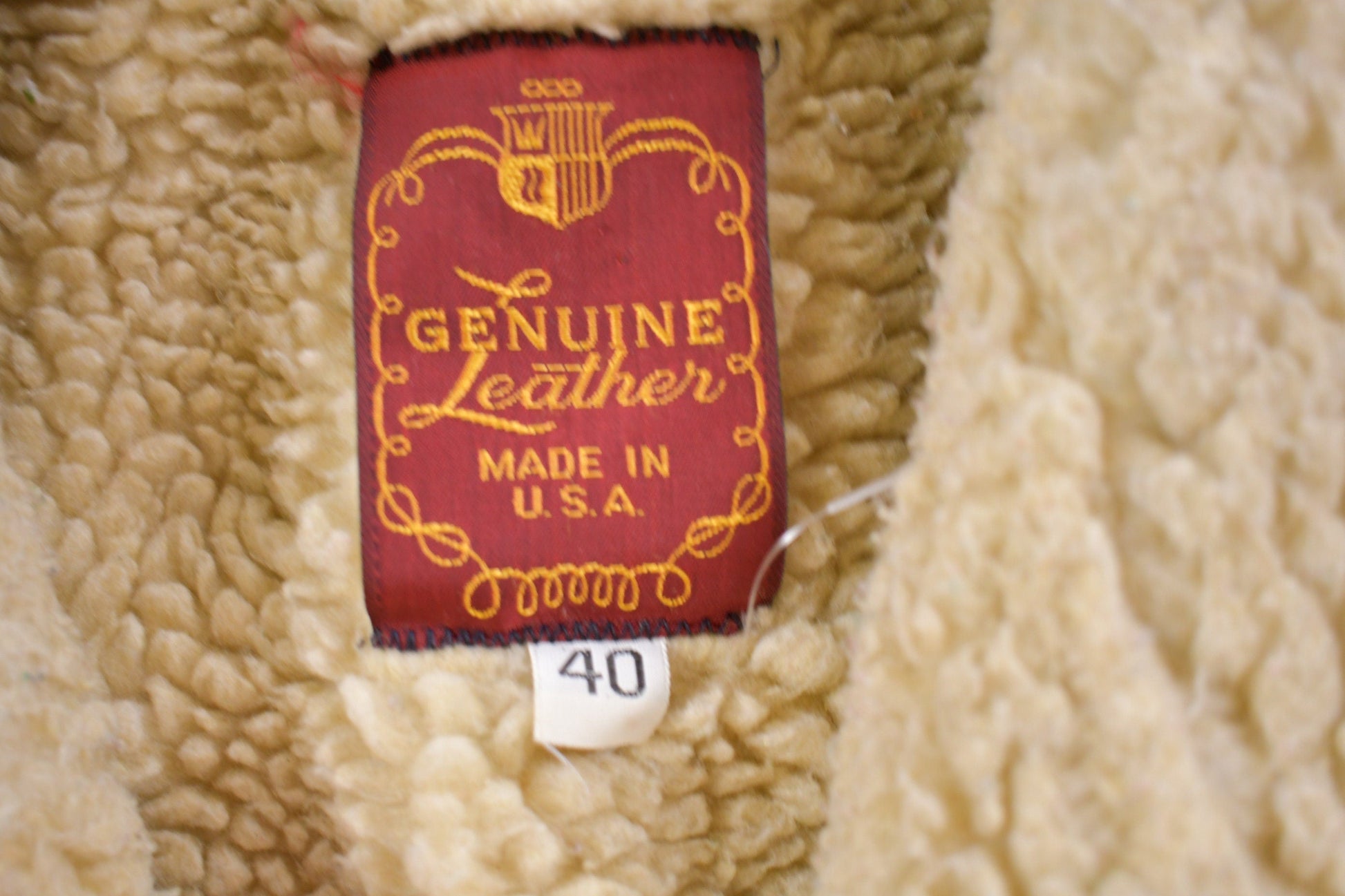 Vintage 1980s Genuine Leather Shearling Leather Jacket from propervintagecanada