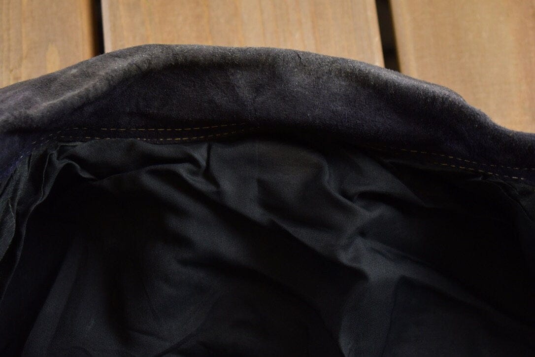 Vintage 1980s Genuine Leather Suede Jacket Men's Large from propervintagecanada