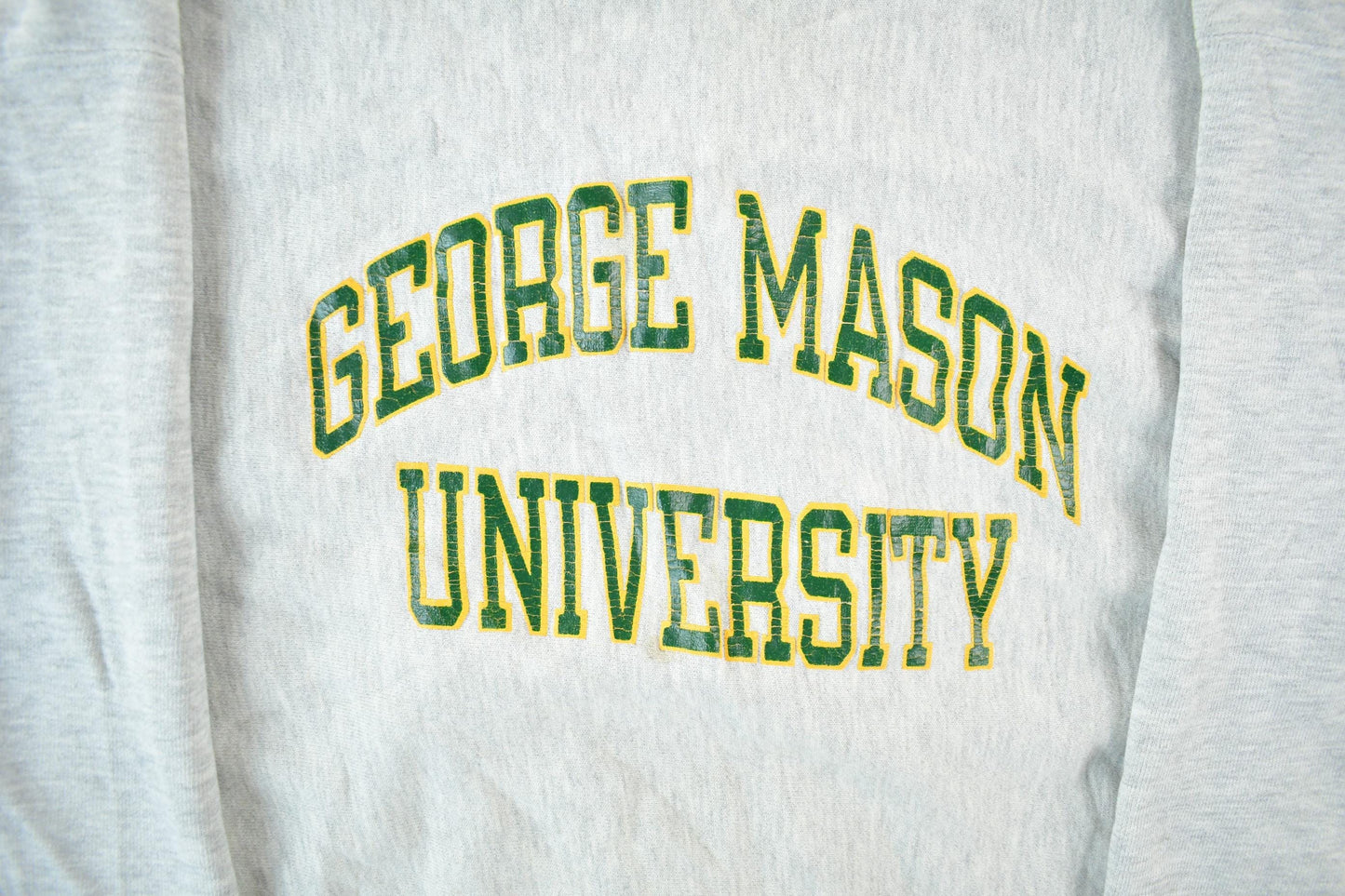 Vintage 1980s George Mason University Champion Reverse Weave Crewneck Sweatshirt Mens 2XL from propervintagecanada