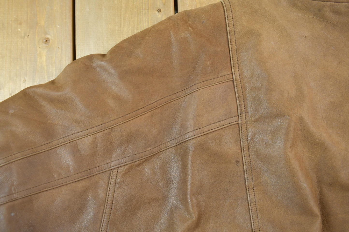 Vintage 1980s Georgetown Brown Leather Jacket Men's XL from propervintagecanada