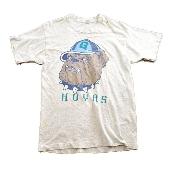 Vintage 1980s Georgetown Hoyas Bulldog Collegiate Graphic T-Shirt Men's Large from propervintagecanada