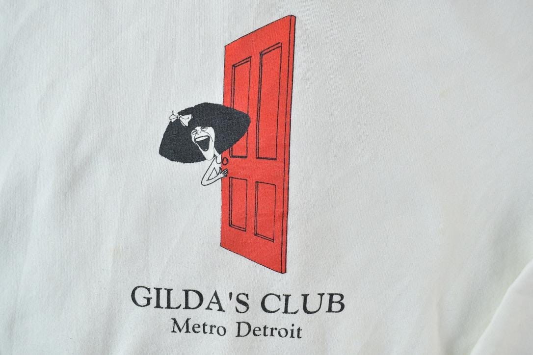 Vintage 1980s Gilda's Club Metro Detroit Crewneck Sweatshirt Made In USA Men's XL from propervintagecanada
