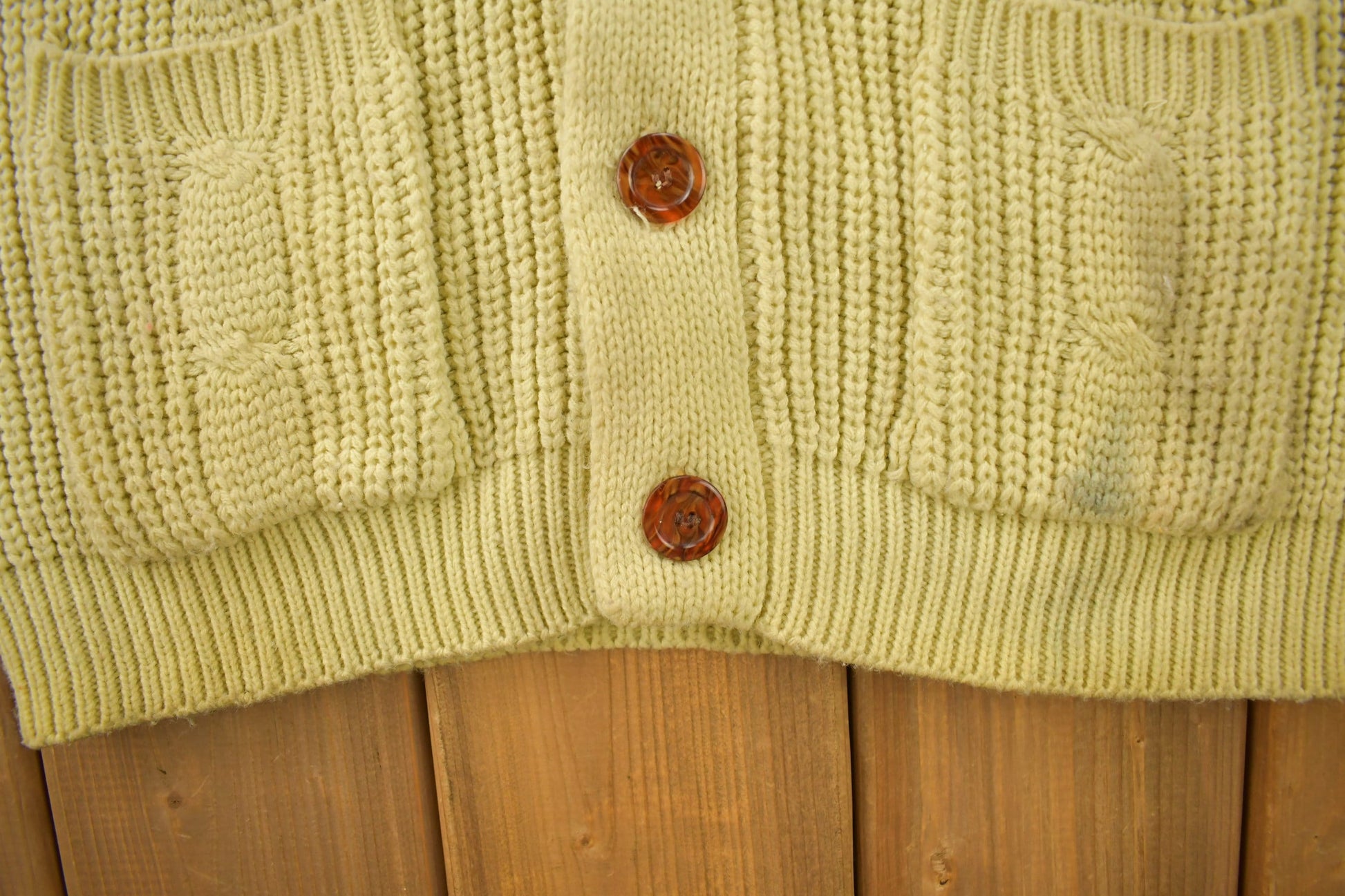 Vintage 1980s Gimbels Blank Acrylic Cardigan Sweater from propervintagecanada