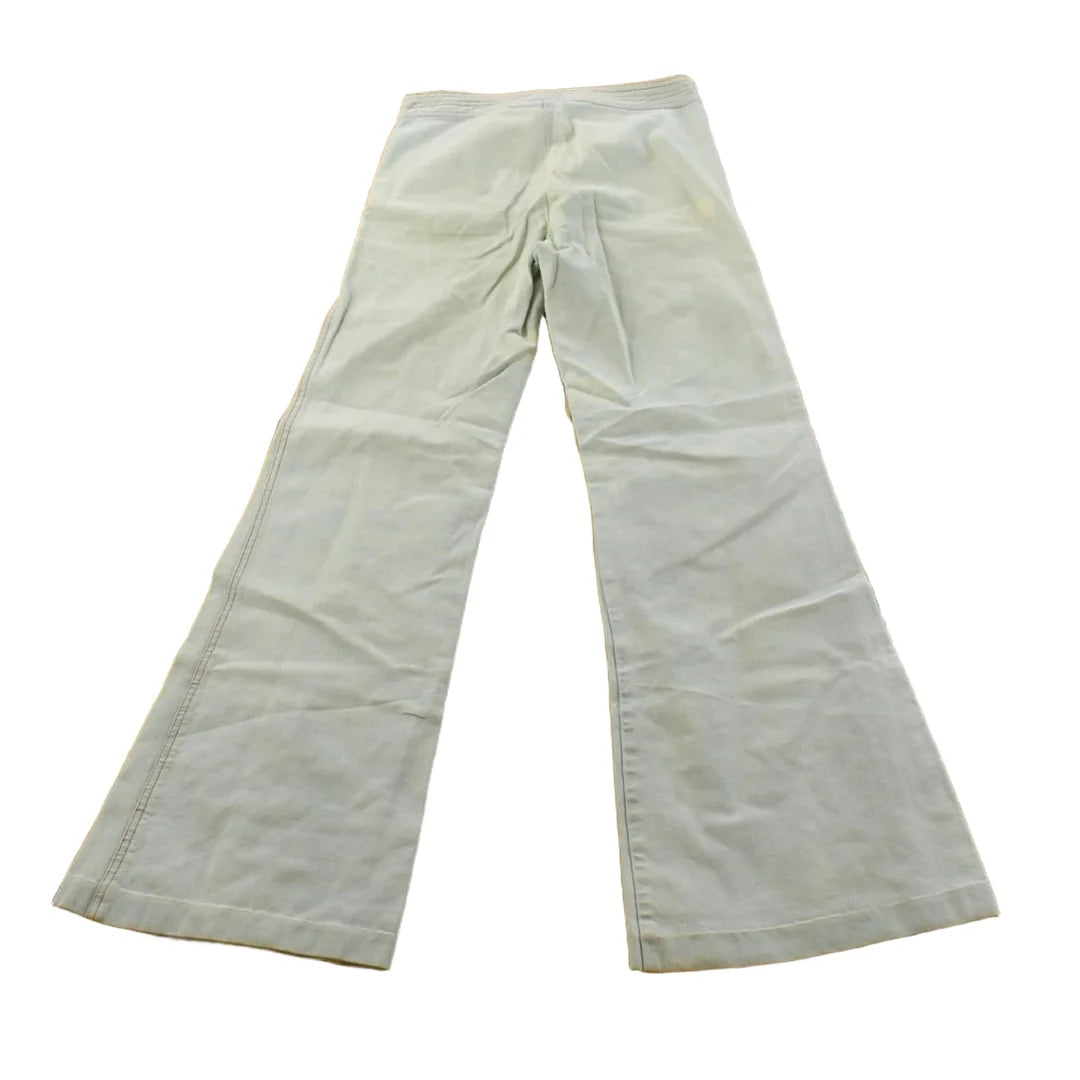 Vintage 1980s Gledson Bell Bottom Denim Light Wash Blue Jeans Men's 27 x 31 from propervintagecanada