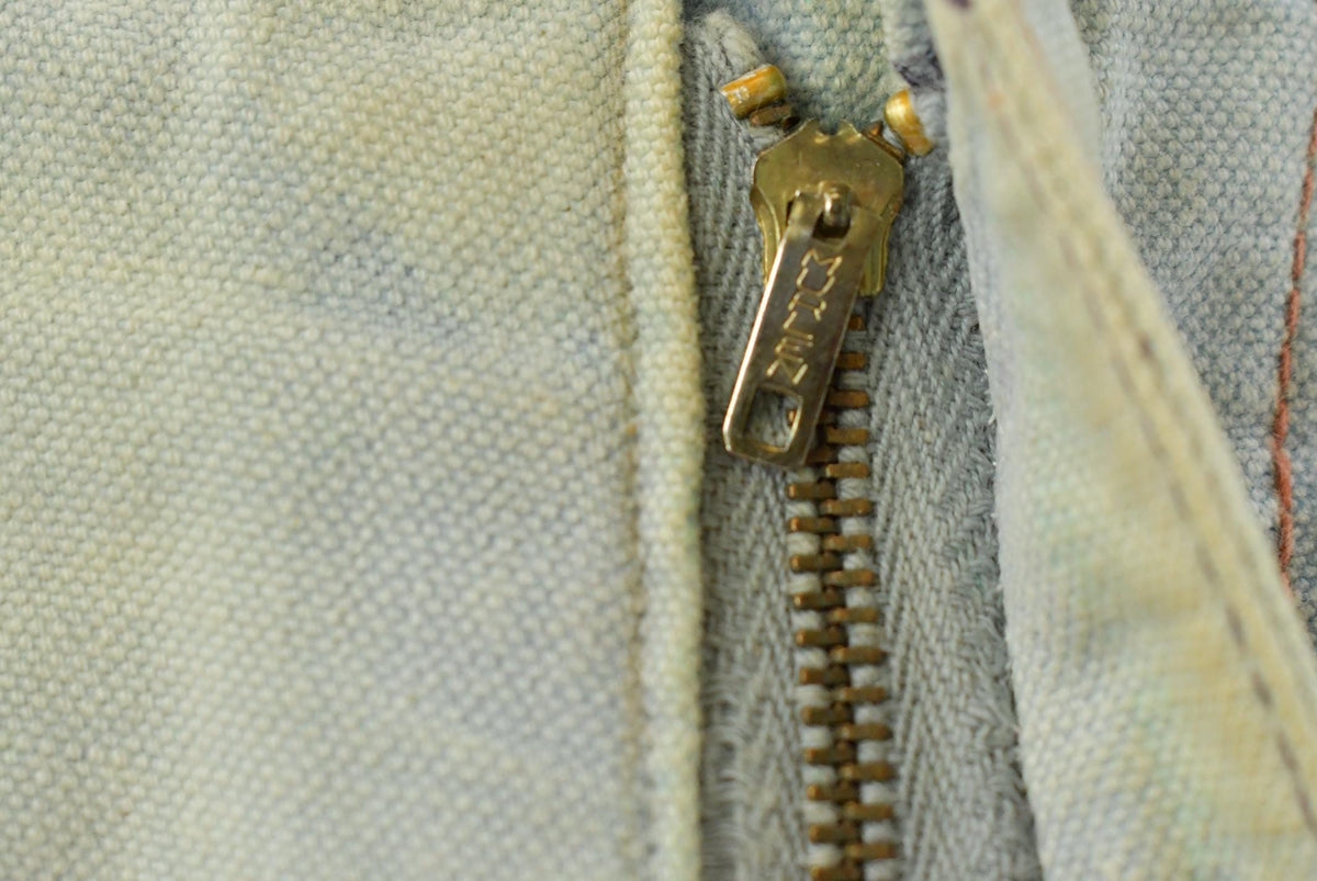 Vintage 1980s Gledson Bell Bottom Denim Light Wash Blue Jeans Men's 27 x 31 from propervintagecanada