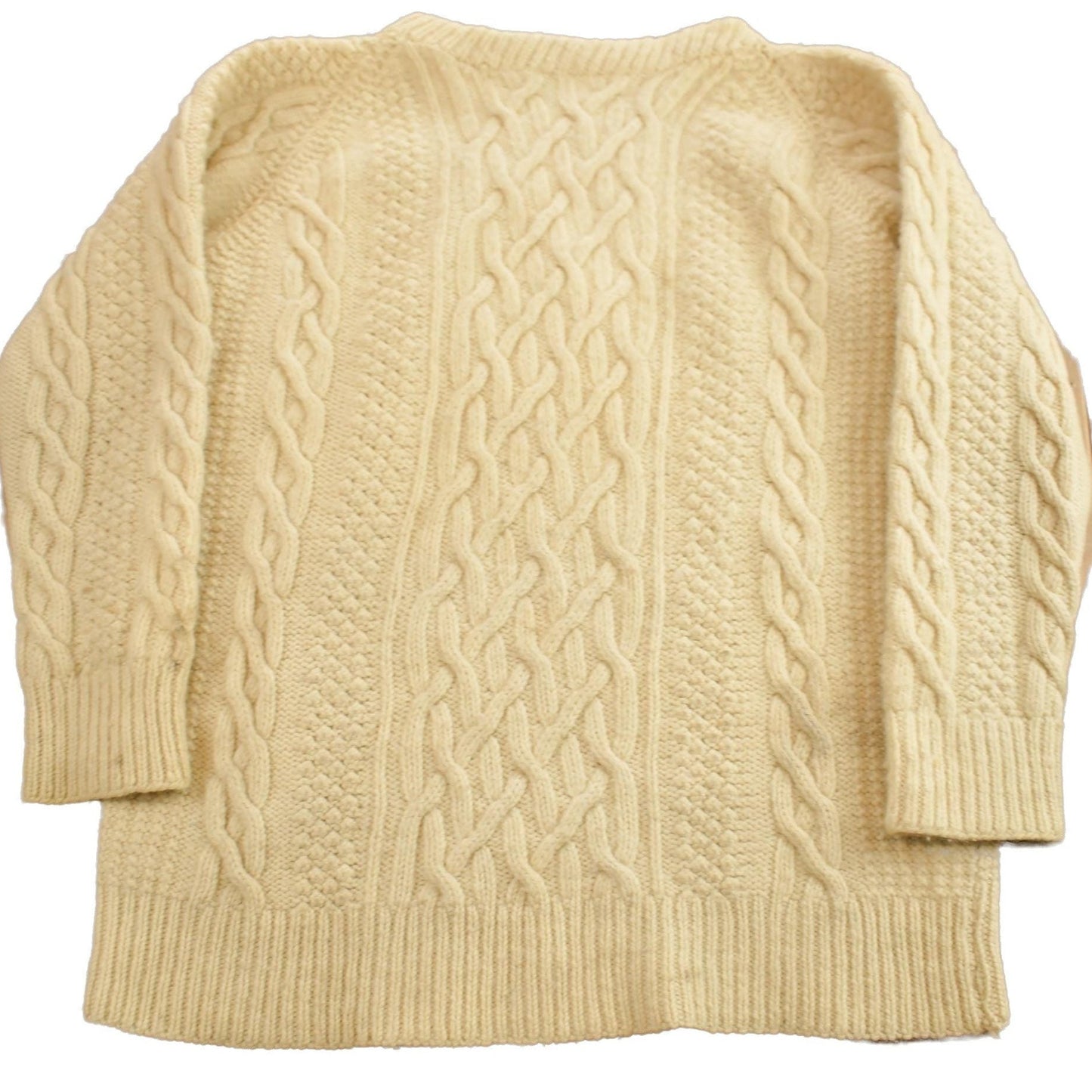Vintage 1980s Golden Cable Knit Crewneck Sweater Men's Medium from propervintagecanada