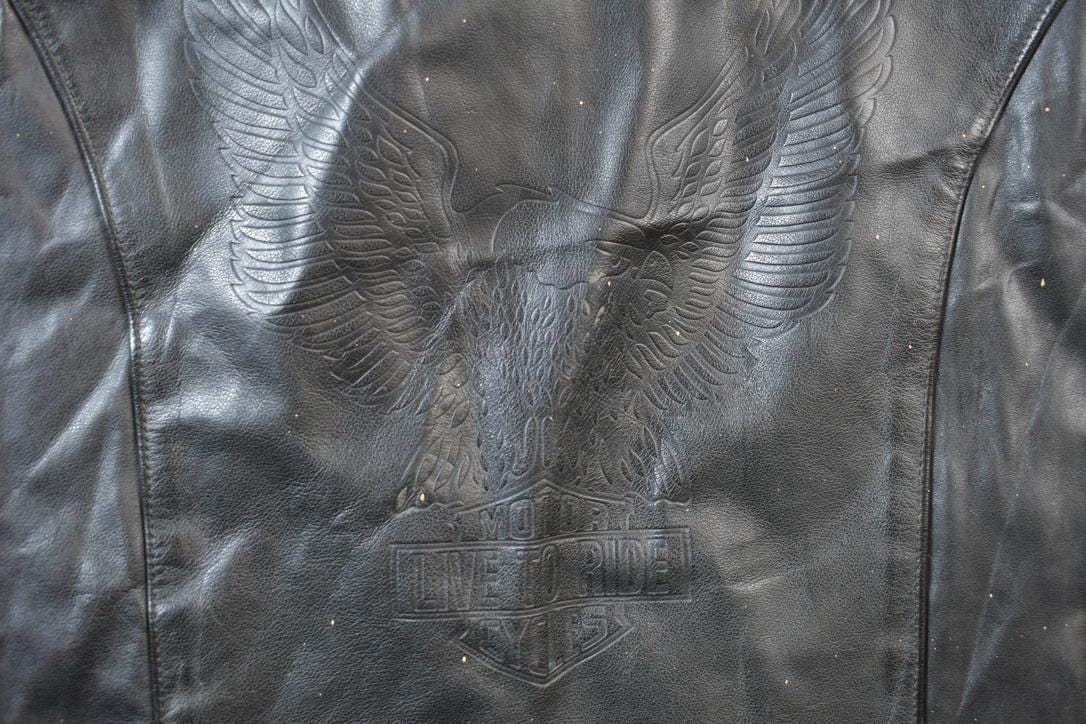 Vintage 1980s Golden Crown Leather Vest Women's S from propervintagecanada