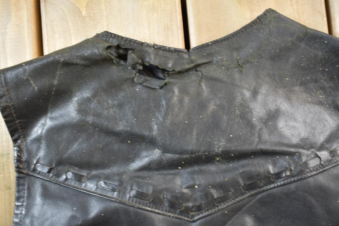 Vintage 1980s Golden Crown Leather Vest Women's S from propervintagecanada