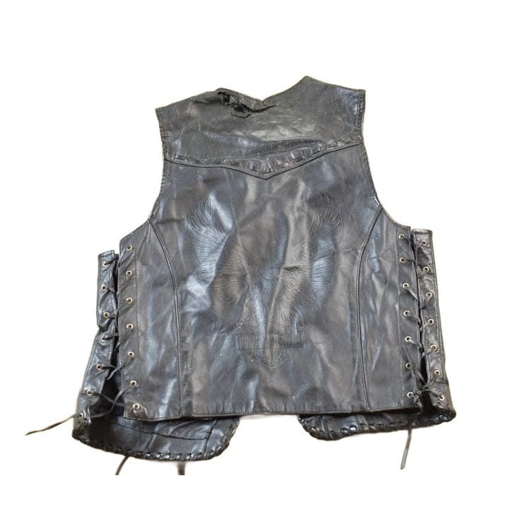 Vintage 1980s Golden Crown Leather Vest Women's S from propervintagecanada