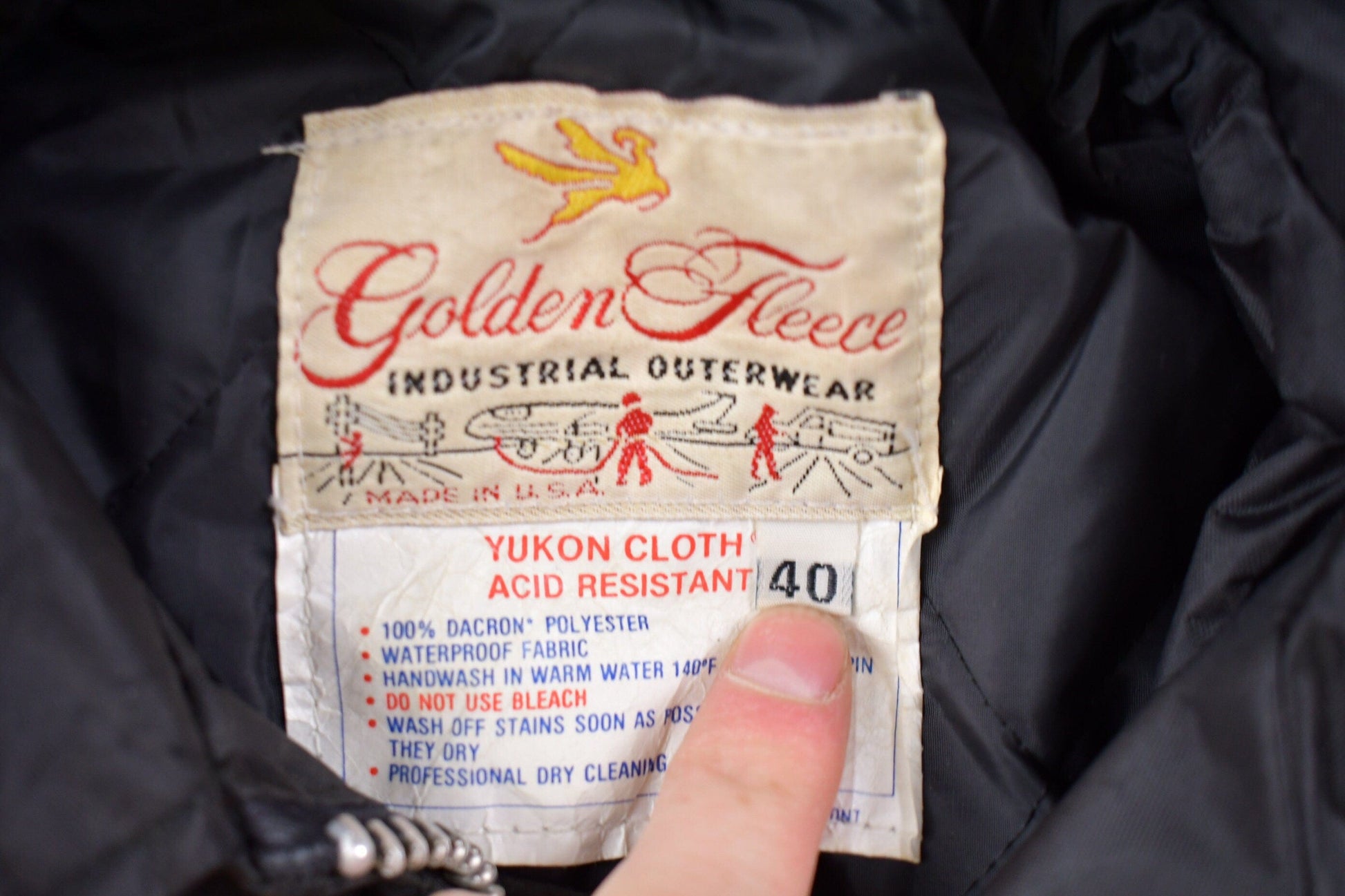 Vintage 1980s Golden Fleece Budget Full Zip Windbreaker Jacket Men's Large from propervintagecanada