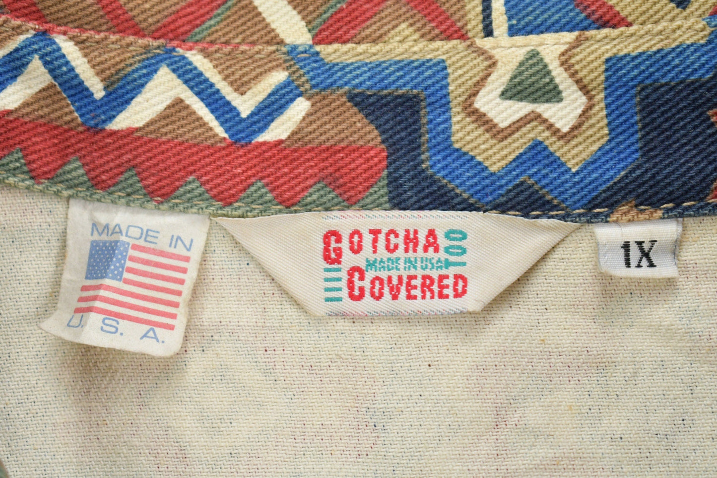 Vintage 1980s Gotcha Covered Harrington Jacket Men's XL from propervintagecanada