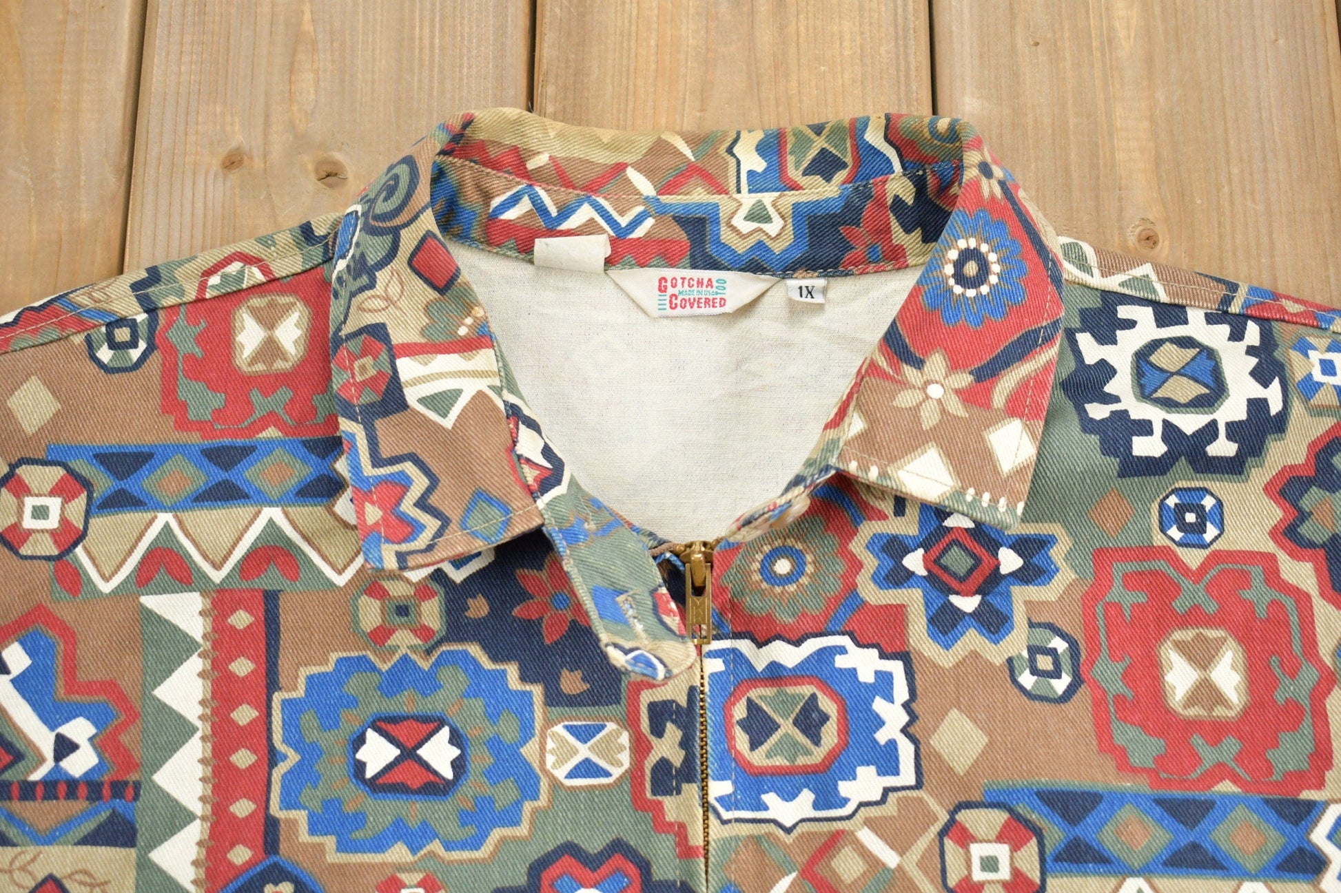 Vintage 1980s Gotcha Covered Harrington Jacket Men's XL from propervintagecanada