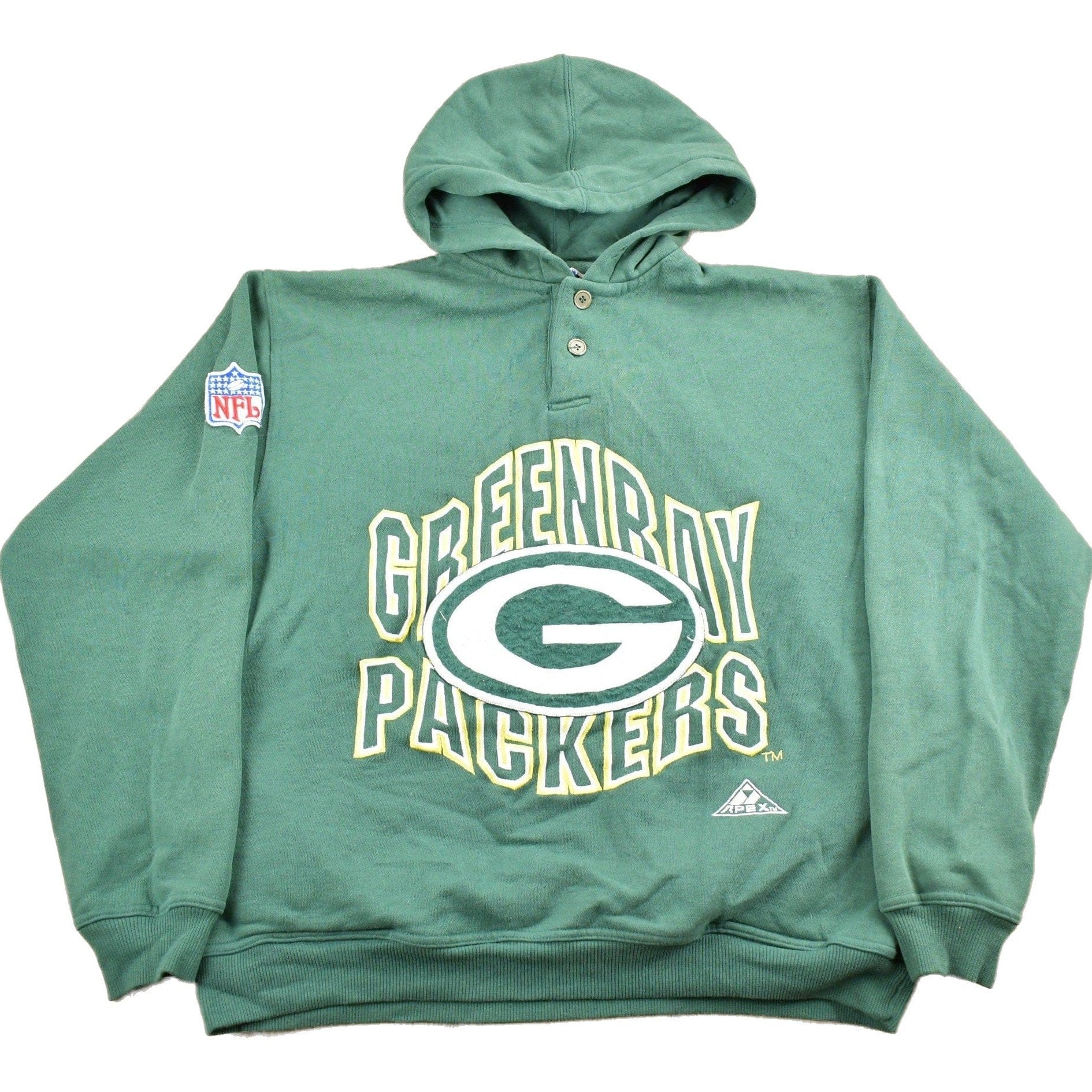 Vintage 1980s Green Bay Packers NFL Apex One Hoodie Men's Small from propervintagecanada