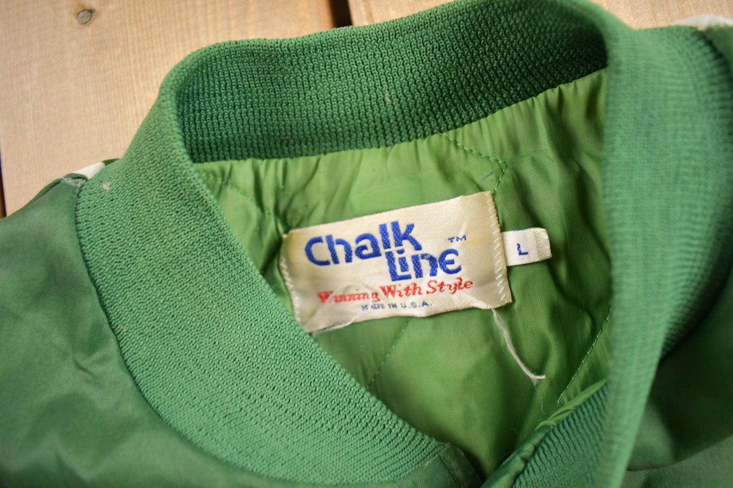Vintage 1980s Green Bay Packers NFL Chalkline All Over Print Jacket Men's XL from propervintagecanada