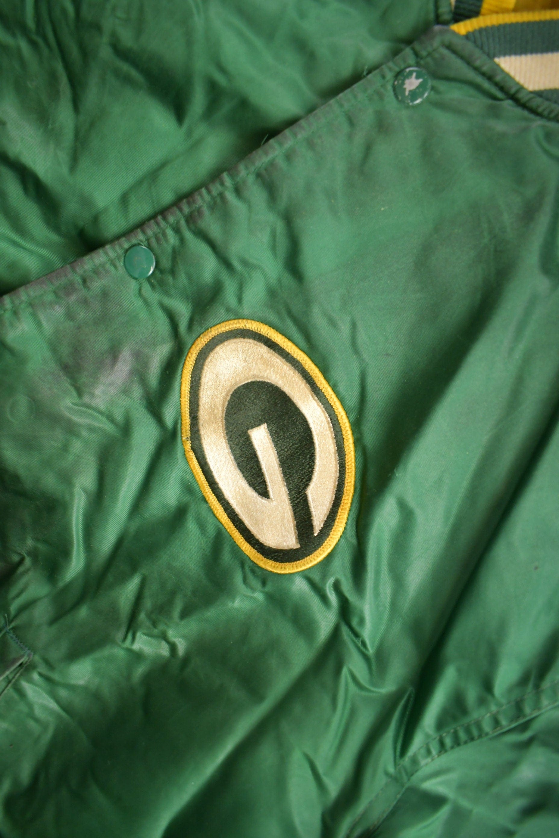 Vintage 1980s Green Bay Packers NFL Satin Starter Jacket Men's XL from propervintagecanada