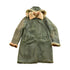 Vintage 1980s Green Shearling Leather Jacket Men&