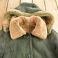 Vintage 1980s Green Shearling Leather Jacket Men's Medium from propervintagecanada