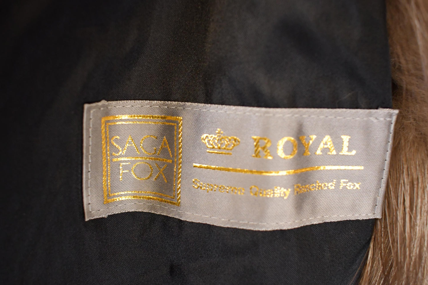 Vintage 1980s Grey Fox Mid Length Fur Coat Saga Fox Royal Made In USA from propervintagecanada