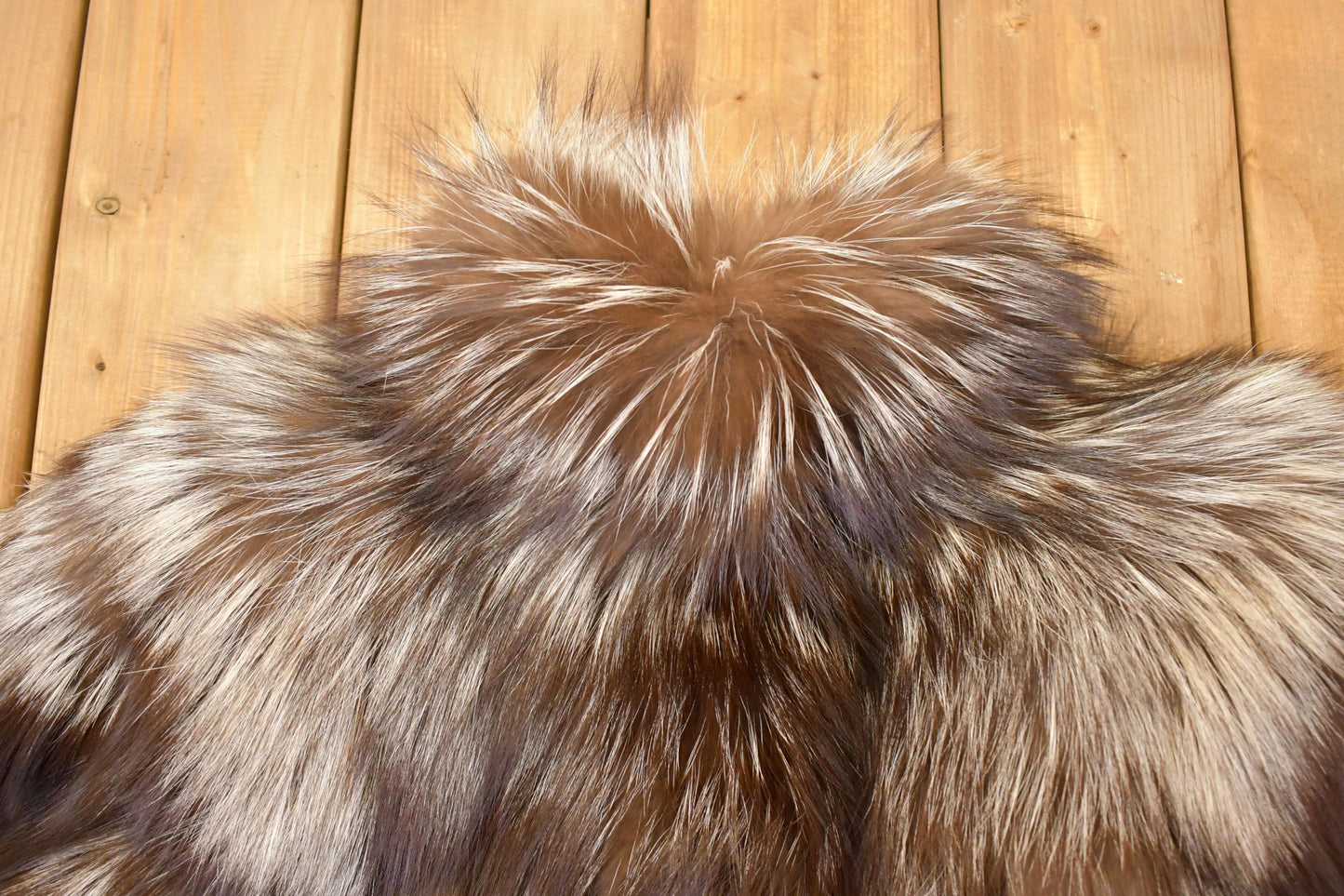Vintage 1980s Grey Fox Mid Length Fur Coat Saga Fox Royal Made In USA from propervintagecanada