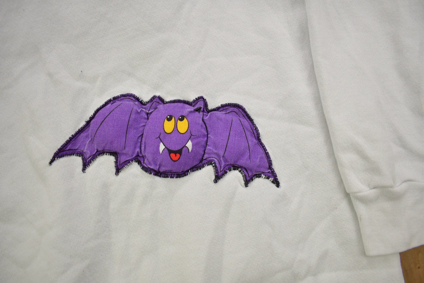 Vintage 1980s Halloween Patchwork Raglan Crewneck Sweatshirt Men's Large from propervintagecanada
