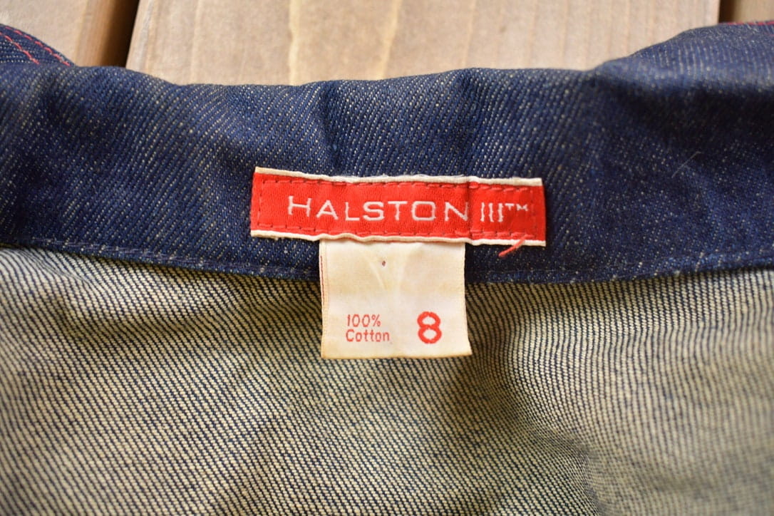 Vintage 1980s Halston Denim Jean Jacket from propervintagecanada