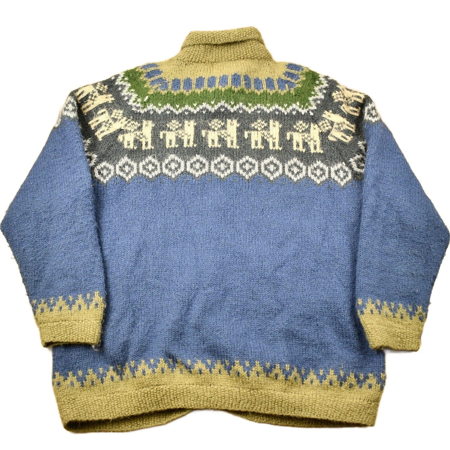 Vintage 1980s Hand Made 100% Alpaca Wool Knitted Sweater / The Alpaca Connection / All Over Pattern / Outdoors Sweatshirt / Abstract Graphic from propervintagecanada