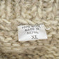 Vintage 1980s Hand Made 100% Wool Knit Heavy Knit Sweater Womens L