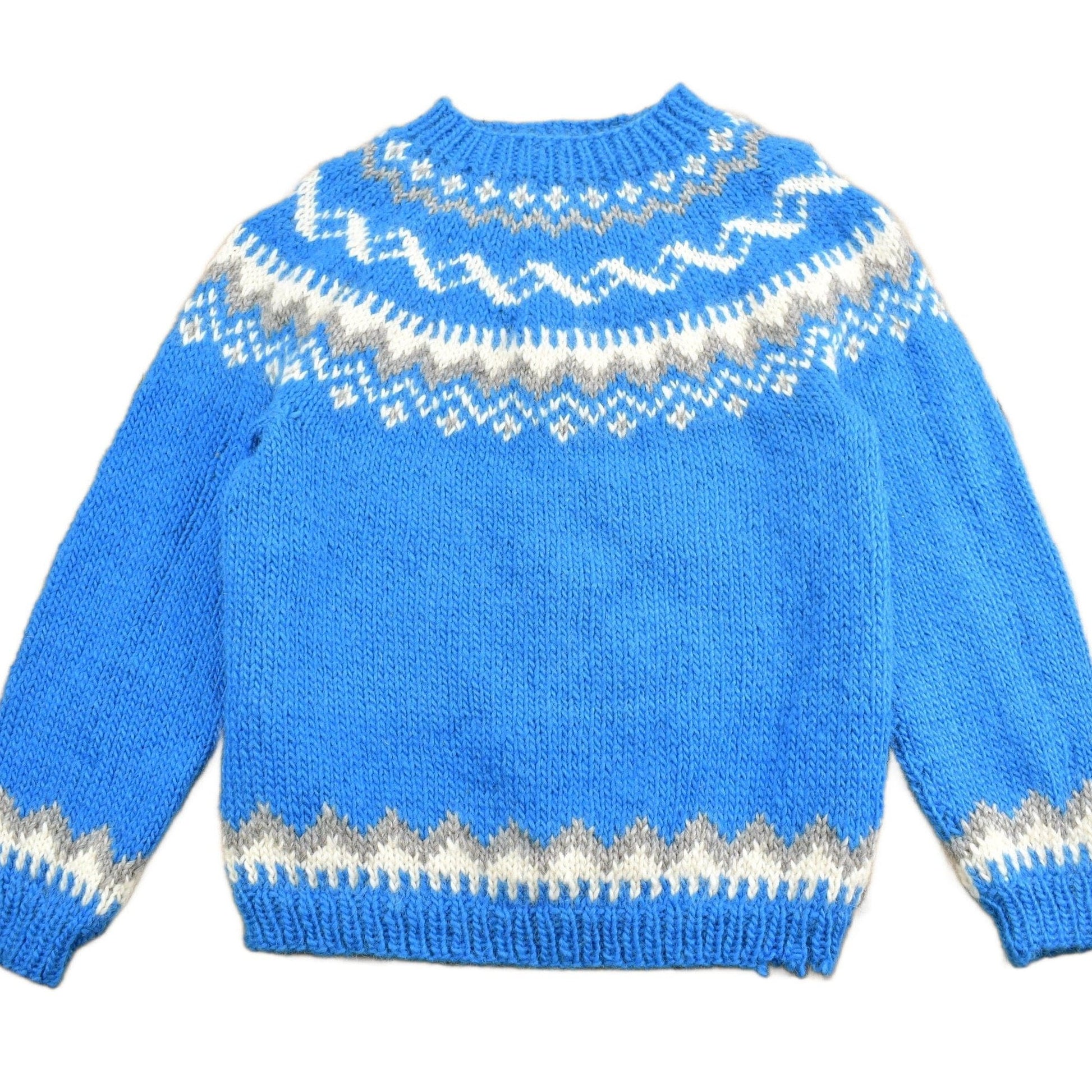 Vintage 1980s Hand Made 100% Wool Nordic Knit Sweater Apres Ski / Vintage Crewneck Outdoorsman / Vintage Knit / Winter Sweatshirt from propervintagecanada
