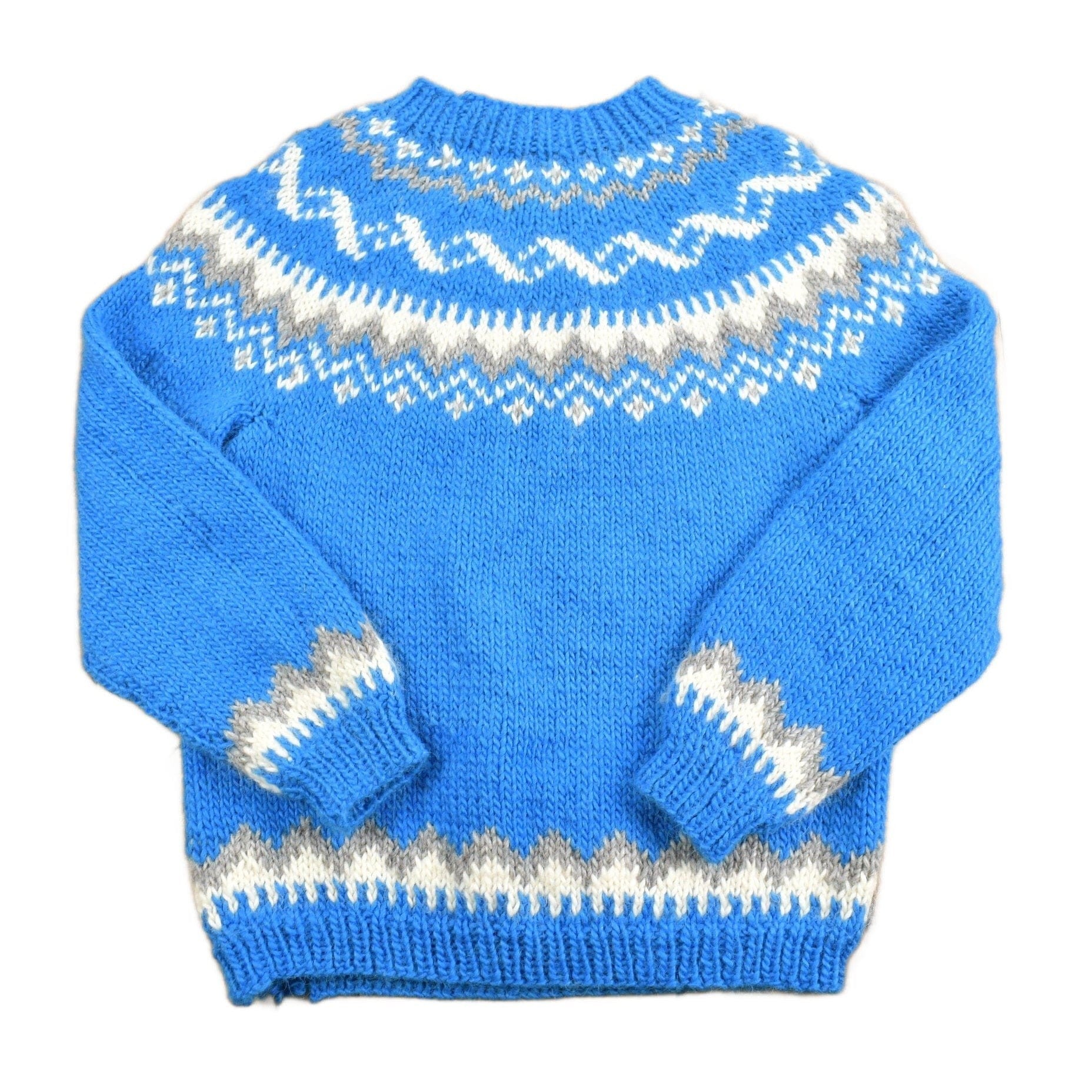 Vintage 1980s Hand Made 100% Wool Nordic Knit Sweater Apres Ski / Vintage Crewneck Outdoorsman / Vintage Knit / Winter Sweatshirt from propervintagecanada