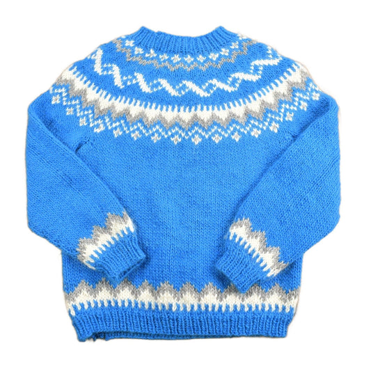 Vintage 1980s Hand Made 100% Wool Nordic Knit Sweater Apres Ski / Vintage Crewneck Outdoorsman / Vintage Knit / Winter Sweatshirt from propervintagecanada