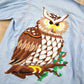 Vintage 1980s Hand Stitched Owl Theme Button Up Shirt Men's M from propervintagecanada