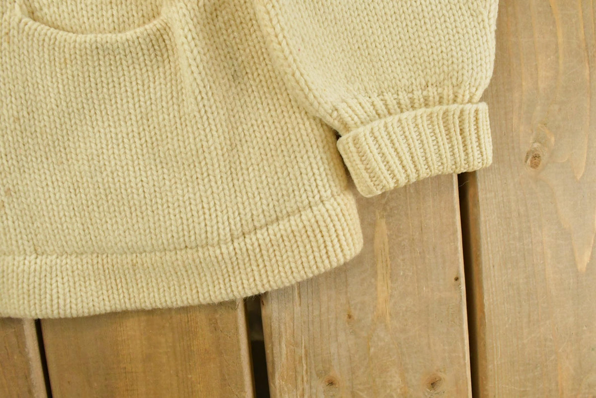 Vintage 1980s Hanson 100% Wool Knit Cardigan Sweater Men's S from propervintagecanada