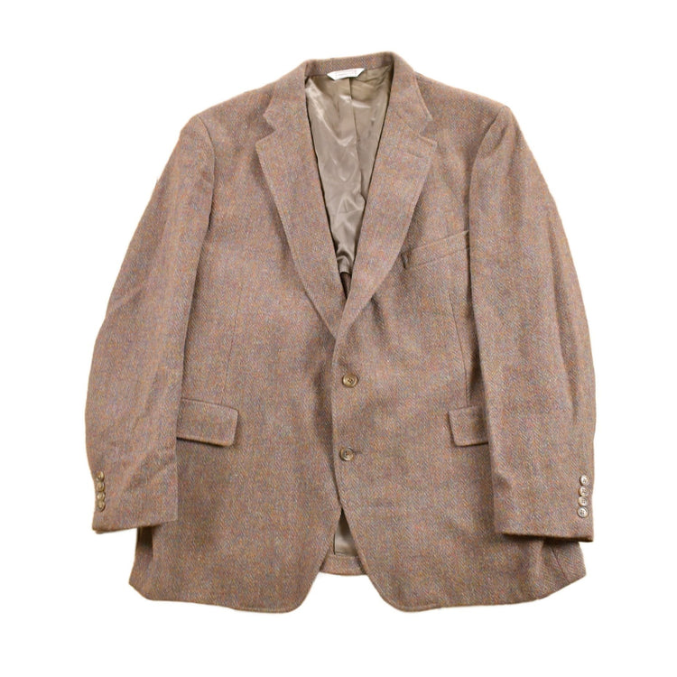 Vintage 1980s Harris Tweed 100% Pure Scottish Wool Blazer Jacket Men's XL from propervintagecanada